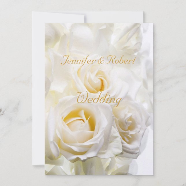 Invitación Rosas soñan con una boda (Anverso)