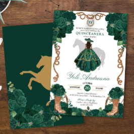 Invitación Rosas verdes de Esmeralda Charro Vestidos Quinceañ