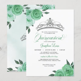 Invitación Rosas verdes de la Casa de la Moneda Plata Tiara Q