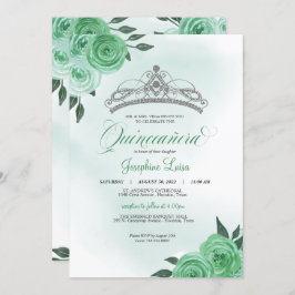 Invitación Rosas verdes de la Casa de la Moneda Plata Tiara Q