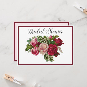 Invitación Rosas victorianos clásicos Lily Valley Bridal Show