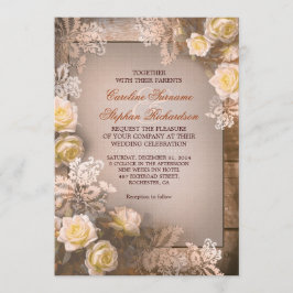 Invitación Rosas victorianos invitan a bodas rústicas