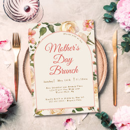 Invitación Rosas Vintage Rosas Florales Rosa Desayuno Día de