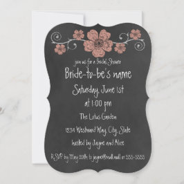 Invitación Rosas Wild Peach Chalkboard Bridal