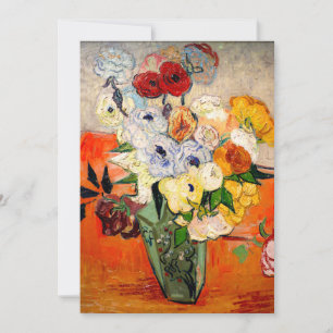 Invitación Rosas y Anémonas de Van Gogh
