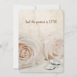 Invitación Rosas y anillos prometen renovación