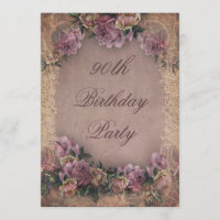 Rosas y encajes románticos de la época del 90 aniv