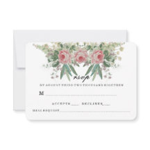Rosas Y VERDES RSVP DE BODAS