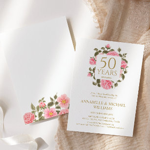 INVITACIÓN ROSE BOUQUET 50 ANIVERSARIO DE GOLDEN PINK WILD RO