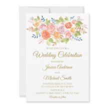 Rose Bouquet Boda Card