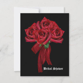 Invitación Rose Bouquet Gothic Bridal Shower
