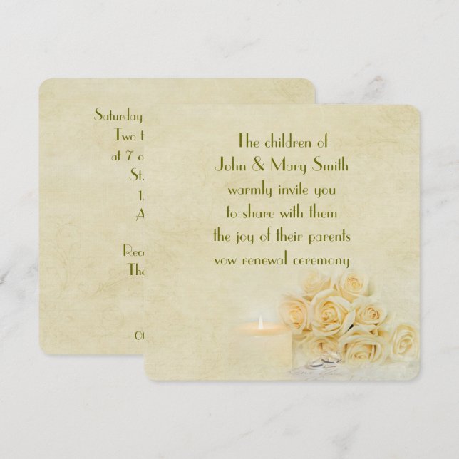 Invitación Rose Bouquet Invite (Anverso / Reverso)