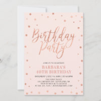 Rose Gold Confetti & Blush | Fiesta de Cumpleaños