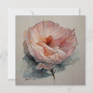 Invitación Rose Watercolor Painting 