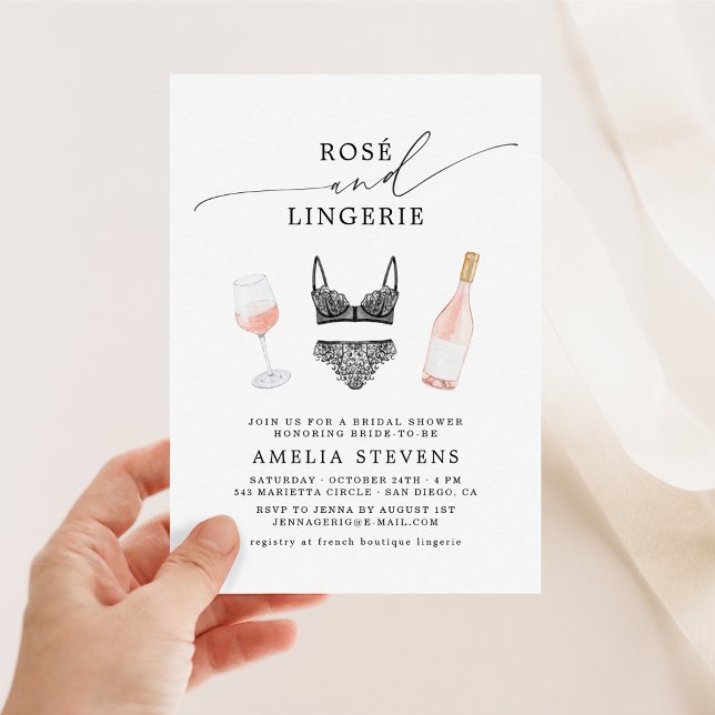 Invitación Rosé y Lingerie Bridal Shower (Subido por el creador)