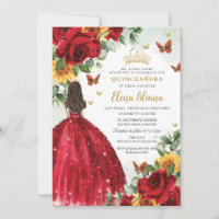 Roses Rojos girasoles Floral Quinceañera dulce 16