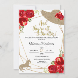 Invitación Roses rojos Kentucky Derby Bridal Shower