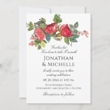 Roses Rojos Rojos Floral Todo En Un Boda Cristiano