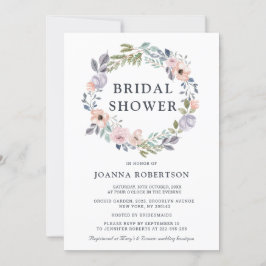 Invitación Roses rosados y polvorientos Ducha de novia floral