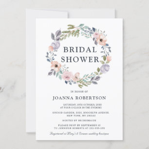 Invitación Roses rosados y polvorientos Ducha de novia floral