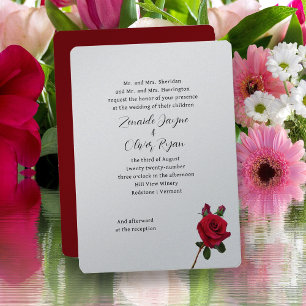 Invitación Roses Roses Elegantes Padres Nombres Boda
