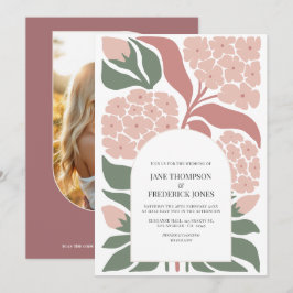 Invitación Rosewater Floral Modern Spring Wedding