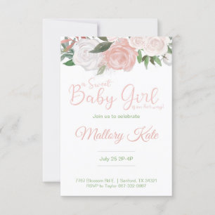 Invitación Rosey Baby Girl