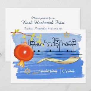 Invitación Rosh Hashanah Celebración Fiesta Personalizado