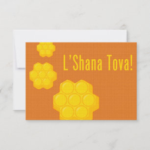 Invitación rosh hashanah honeycombs