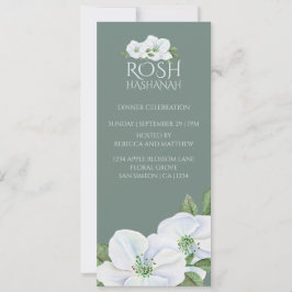 Invitación Rosh Hashanah White Apple Blossom