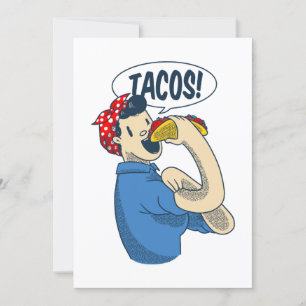 Invitación rosie el riveter taco cinco de mayo