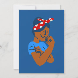 Invitación rosie la remachadora rockabilly retro africana neg