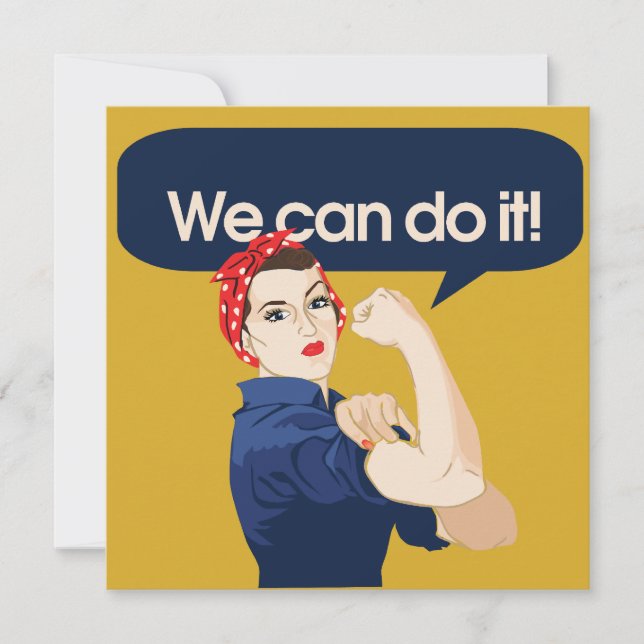 Invitación Rosie Riveter Podemos hacerlo (Anverso)
