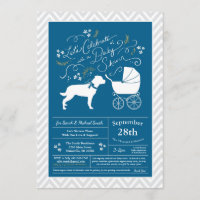 Rottweiler Dog Baby Shower Blue Boy Rottie