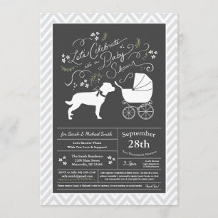 Invitación Rottweiler Dog Baby Shower Neutralidad de género
