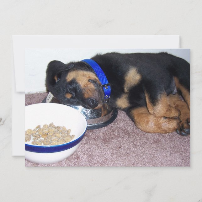 Invitación rottweiler dorsal (Anverso)