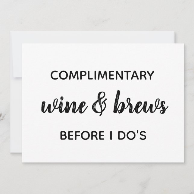 Invitación Rótulo Boda BAR ABIERTO (Anverso)