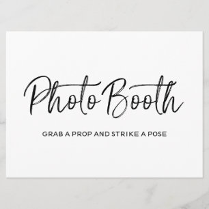 Invitación Rótulo Boda "cabina de fotos"   Letras de estilo