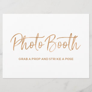 Invitación Rótulo boda "cabina fotográfica"   Elegante Rosa d