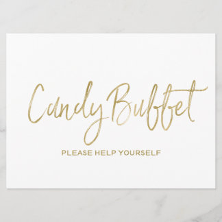 Invitación Rótulo Boda "Candy bufet" | El Golden de estilo
