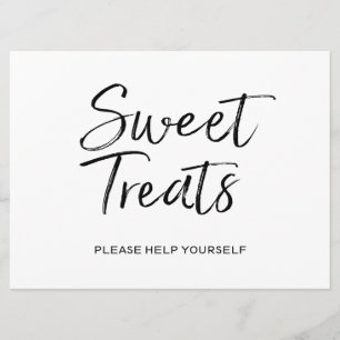 Invitación Rótulo Boda de "Tratamientos dulces"   Elegante