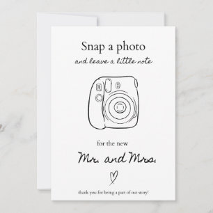 Invitación Rótulo Boda Minimalista de libro de visitas