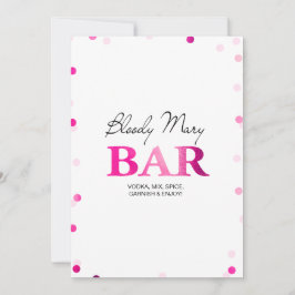 Invitación Rótulo Bridal Shower Bloody Mary Bar | Confetti ro