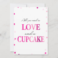 Rótulo Cupcake Bridal Shower | Pink Magenta Confet