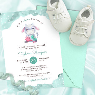 Invitación Rótulo de Astrología Celeste Aquarius Baby Shower