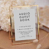 Rótulo de Boda de guiadores de audio simple y eleg