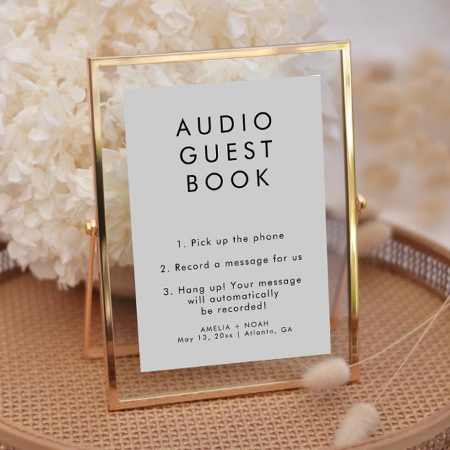 Invitación Rótulo de Boda de guiadores de audio simple y eleg (Subido por el creador)