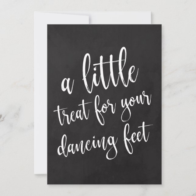 Invitación Rótulo de Boda de pizarra de baile (Anverso)