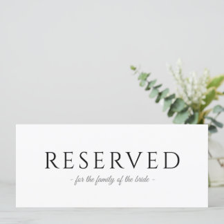 Invitación Rótulo de Boda de tipografía simple reservada colg