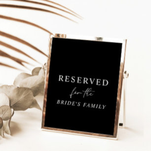 Invitación Rótulo de Boda reservado Minimalista moderno negro